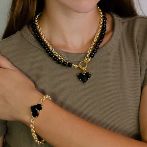 Halskette und Armband aus Achat