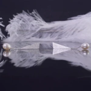 Ohrringe aus 925 Sterling Silber und Perlen